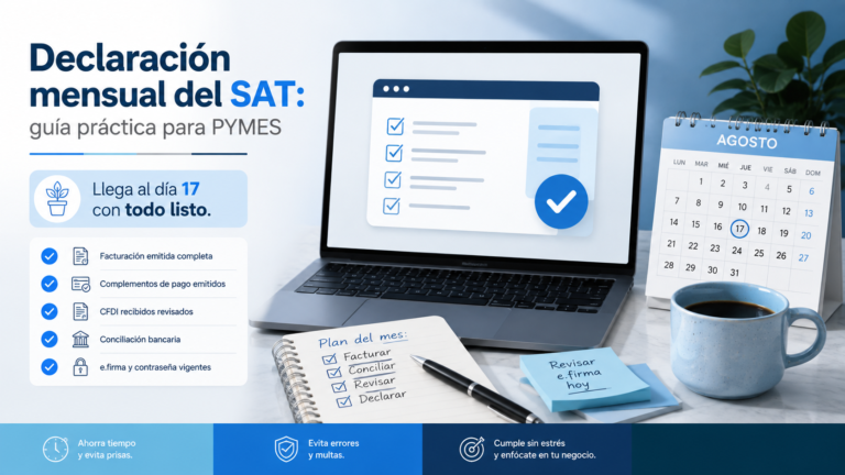 Declaración mensual SAT para PYMES