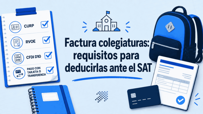 Colegiaturas deducibles ante SAT